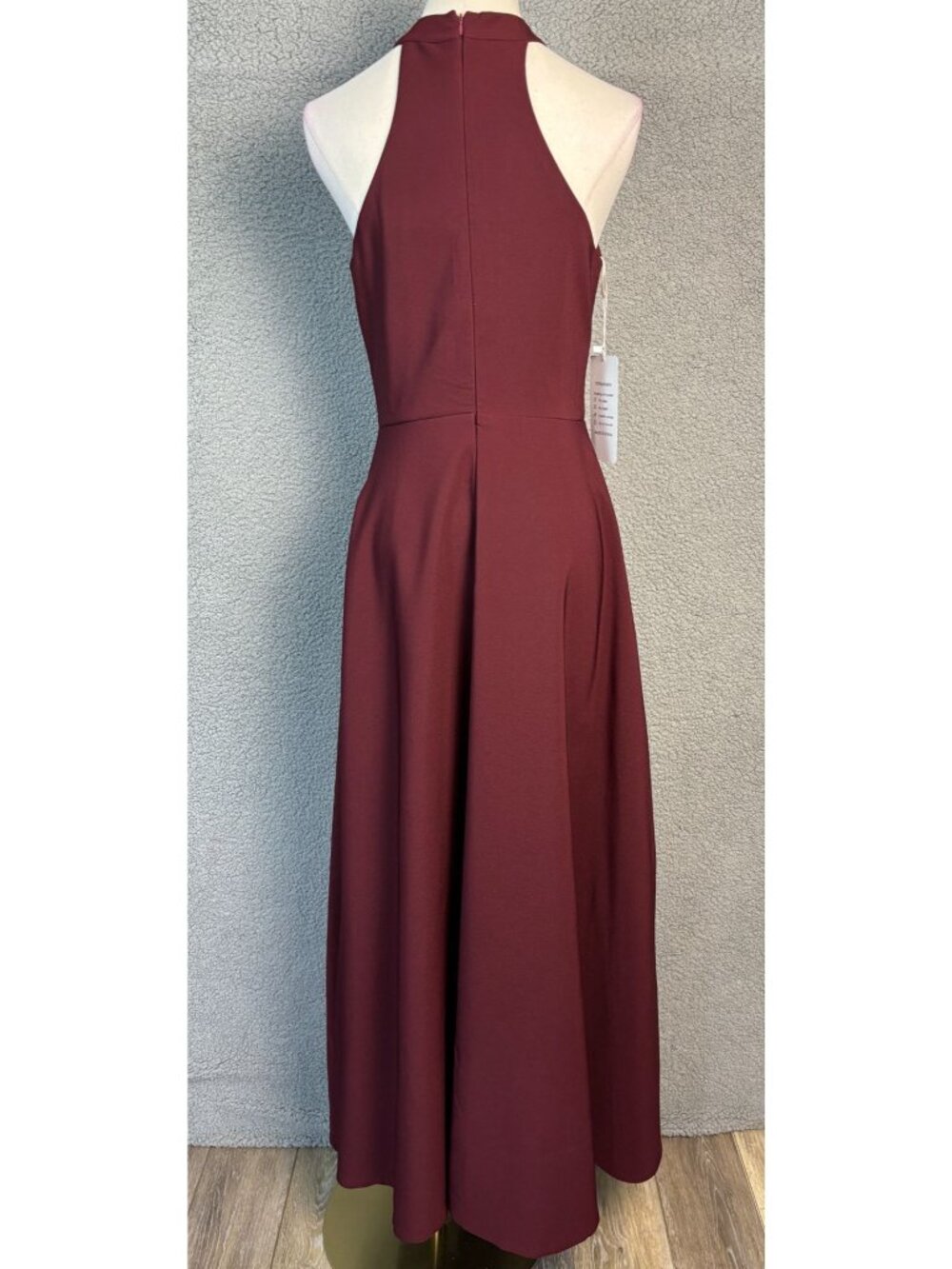 MiqilaDuna Womens Formal Maxi Dress Halter Neck Sexy Split Sleeveless Small NWT - Picture 4 of 8